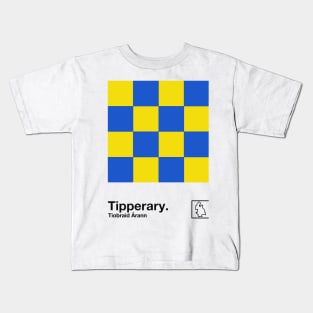 County Tipperary / Original Retro Style Minimalist Poster Design Kids T-Shirt